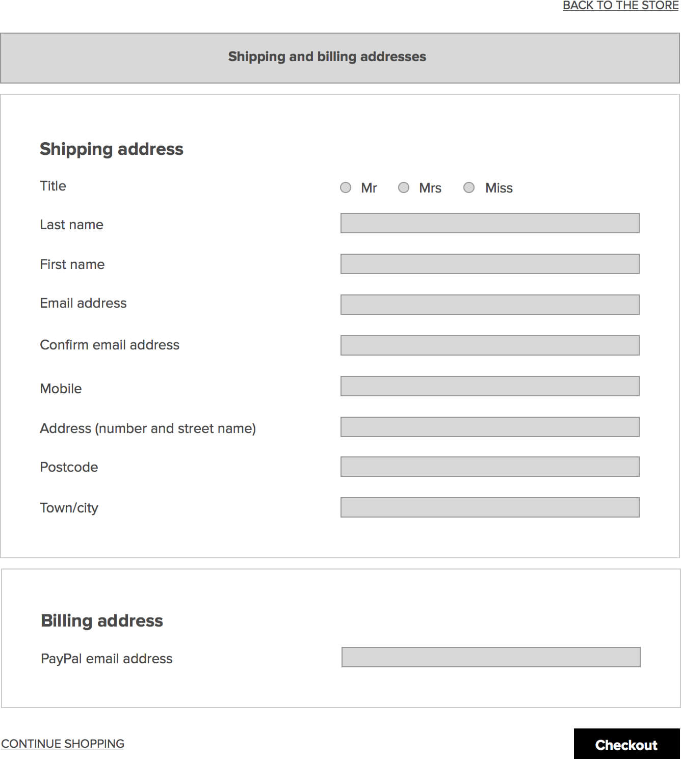 Step 5: Provide contact/billing information and check out